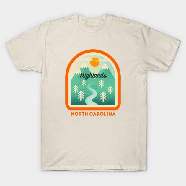 Highlands North Carolina NC Tourist Souvenir T-Shirt by carolinafound